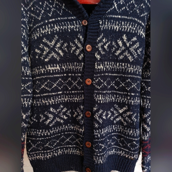 Wool-blend Shawl Collar Sweater - XL - Picture 3 of 5